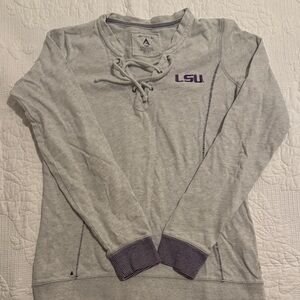 Antigua Gray LSU Women's Hoodie